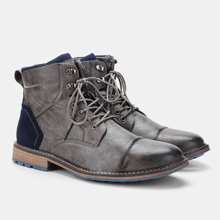 Patrick Delaney | Leather High-Top Boots For Men