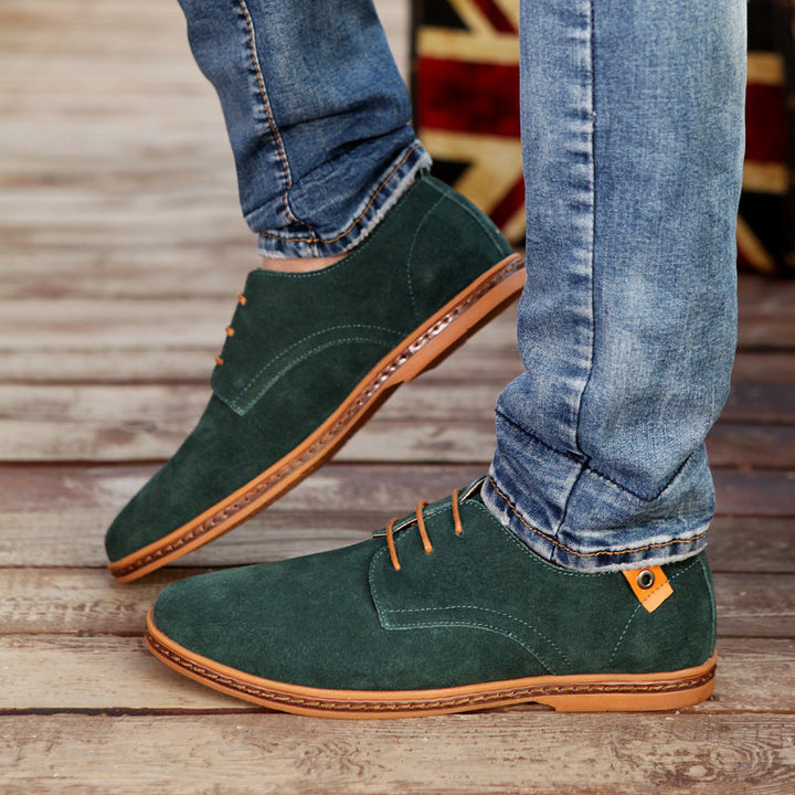 Owen Mitchell | Suede Lace-Up Shoes For Men