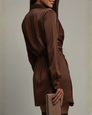 Bianca Morelli | Satin Wrap Mini Dress For Women
