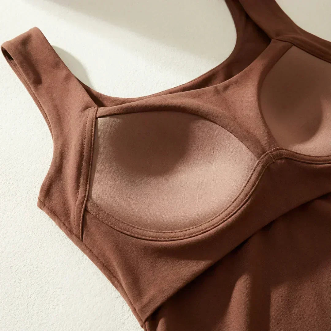 Brooke Lawson | Built-In Bra Tank Top in Warm Mocha For Women
