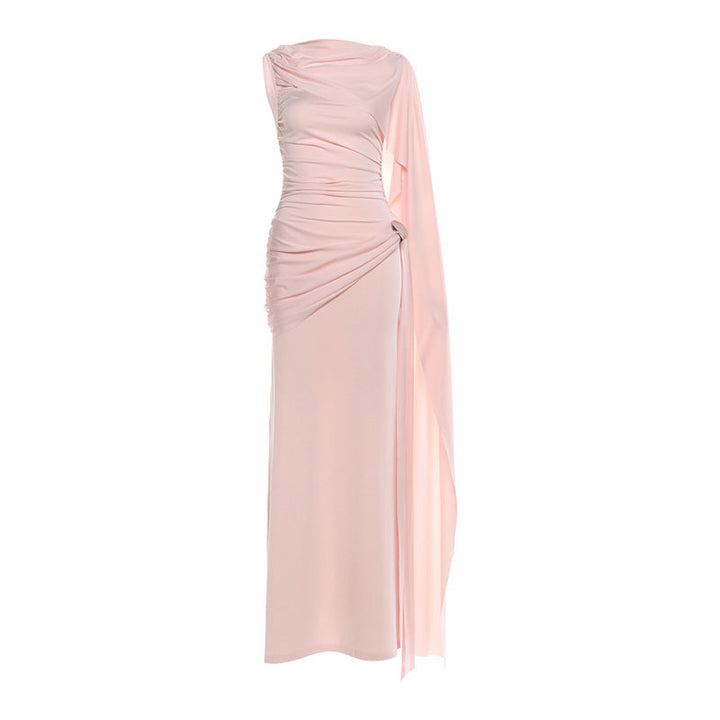 Willow Rowe | Draped Cape-Sleeve Maxi Dress For Women