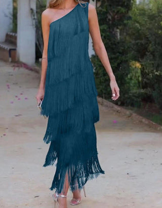 Georgia King | One-Shoulder Tassel Maxi Dress For Women