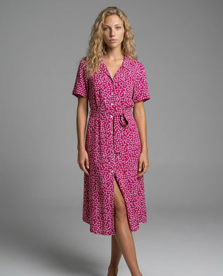 Lily Hargreaves | Floral Midi Shirt Dress For Women