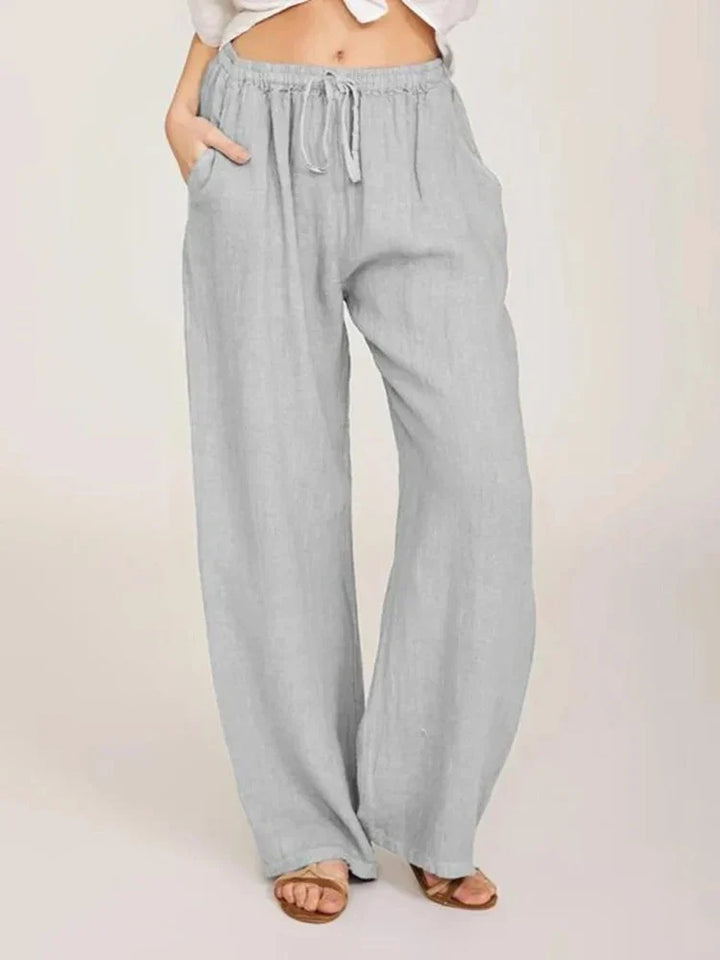Alessia Romano | Relaxed Linen Wide-Leg Pants For Women