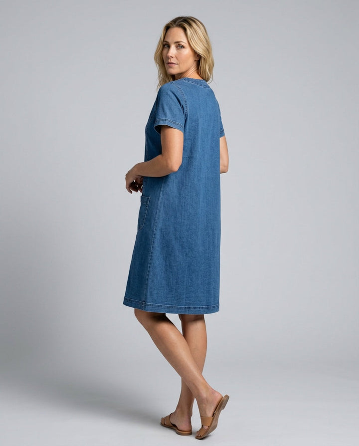 Hannah Fielding | Relaxed Denim Midi Dress For Women