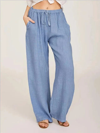 Alessia Romano | Relaxed Linen Wide-Leg Pants For Women
