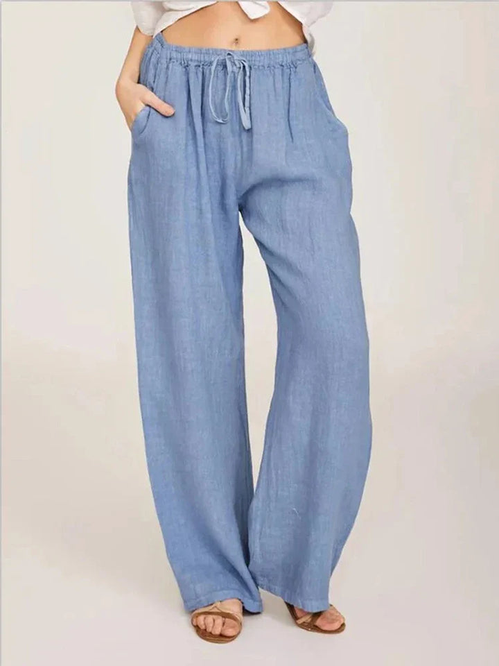 Alessia Romano | Relaxed Linen Wide-Leg Pants For Women