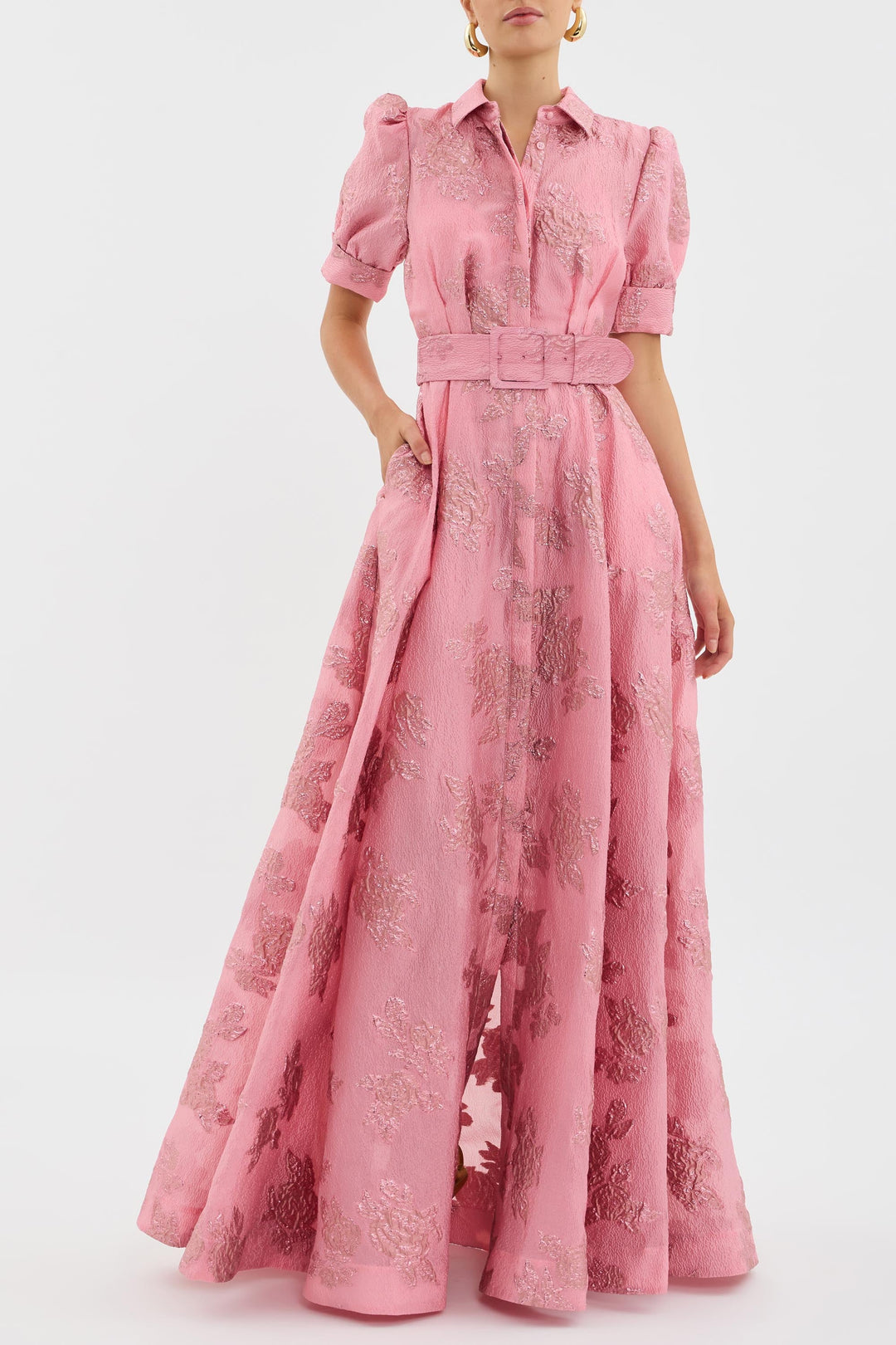 Lily Turner | Elegant Puffed Sleeve Maxi Dress For Women
