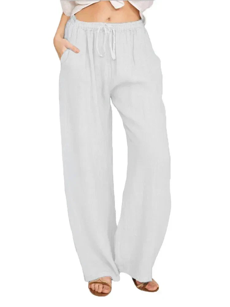 Alessia Romano | Relaxed Linen Wide-Leg Pants For Women