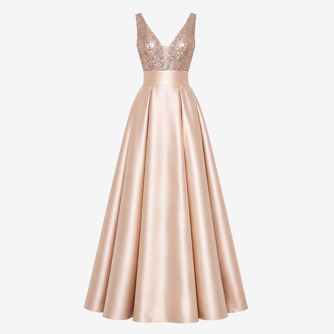 Amelia Robertson | Sequined Gown Formal Maxi Dress For Women