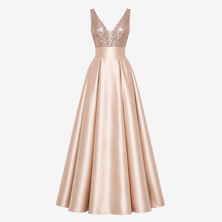 Amelia Robertson | Sequined Gown Formal Maxi Dress For Women