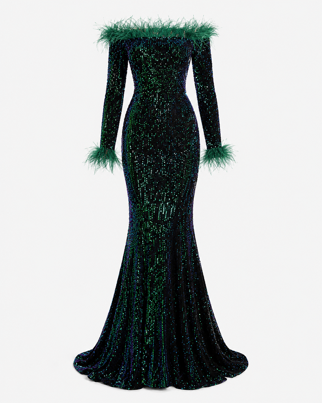 Amelia Sinclair | Off-Shoulder Sequin Mermaid Gown For Women