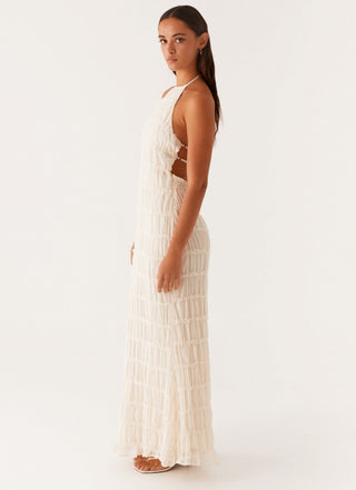 Amelia Parker | Textured Halter Neck Maxi Dress For Women