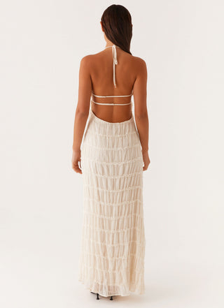 Amelia Parker | Textured Halter Neck Maxi Dress For Women