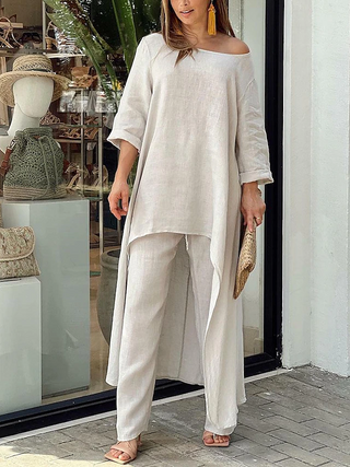Gemma Alderton | Flowing Linen Two-Piece Set For Women