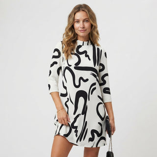 Ava Taylor | Abstract Print Mini Dress For Women