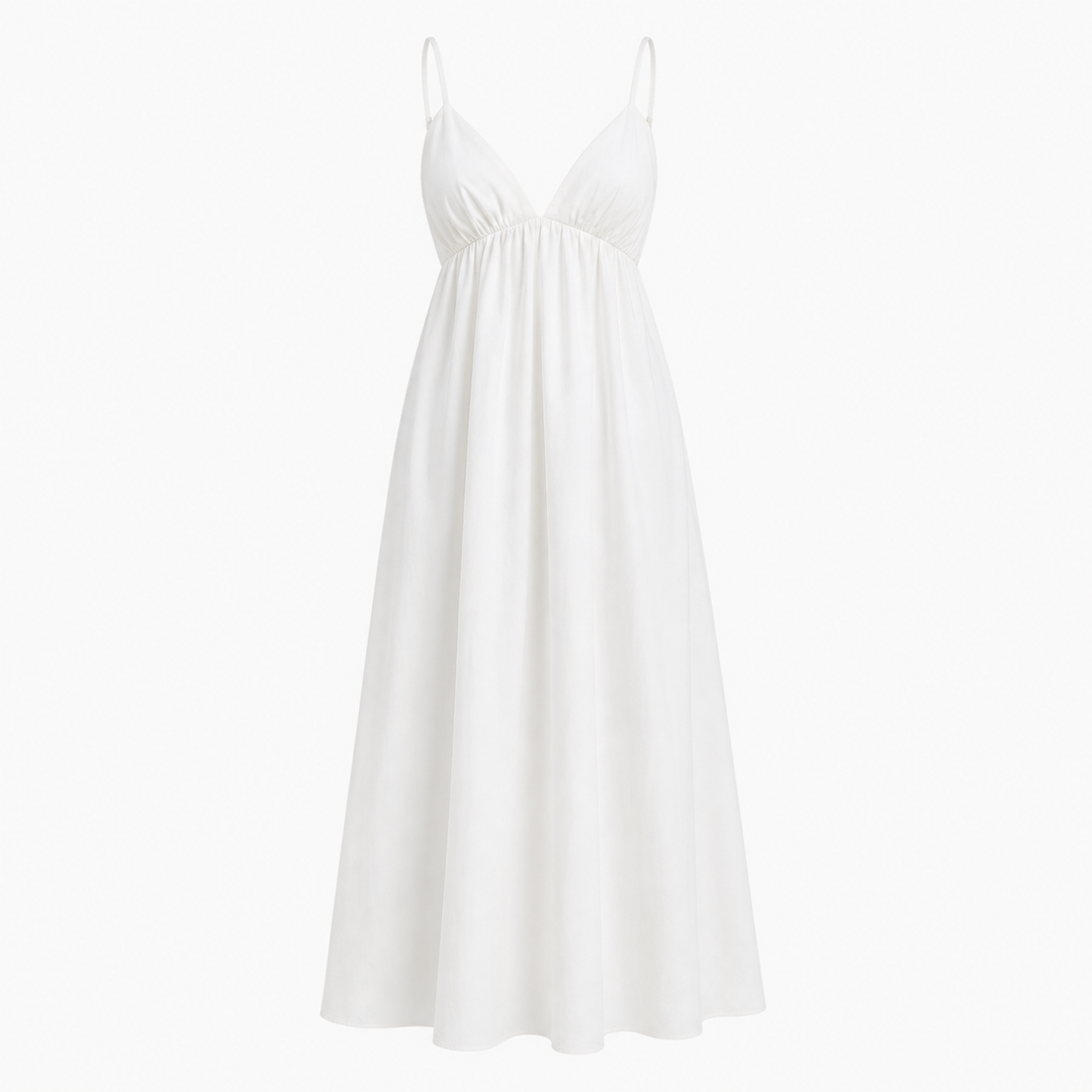 Ava Thornbury | Backless White Maxi Dress For Women