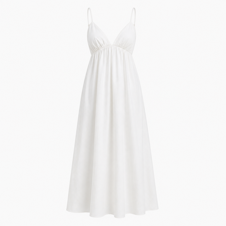 Ava Thornbury | Backless White Maxi Dress For Women