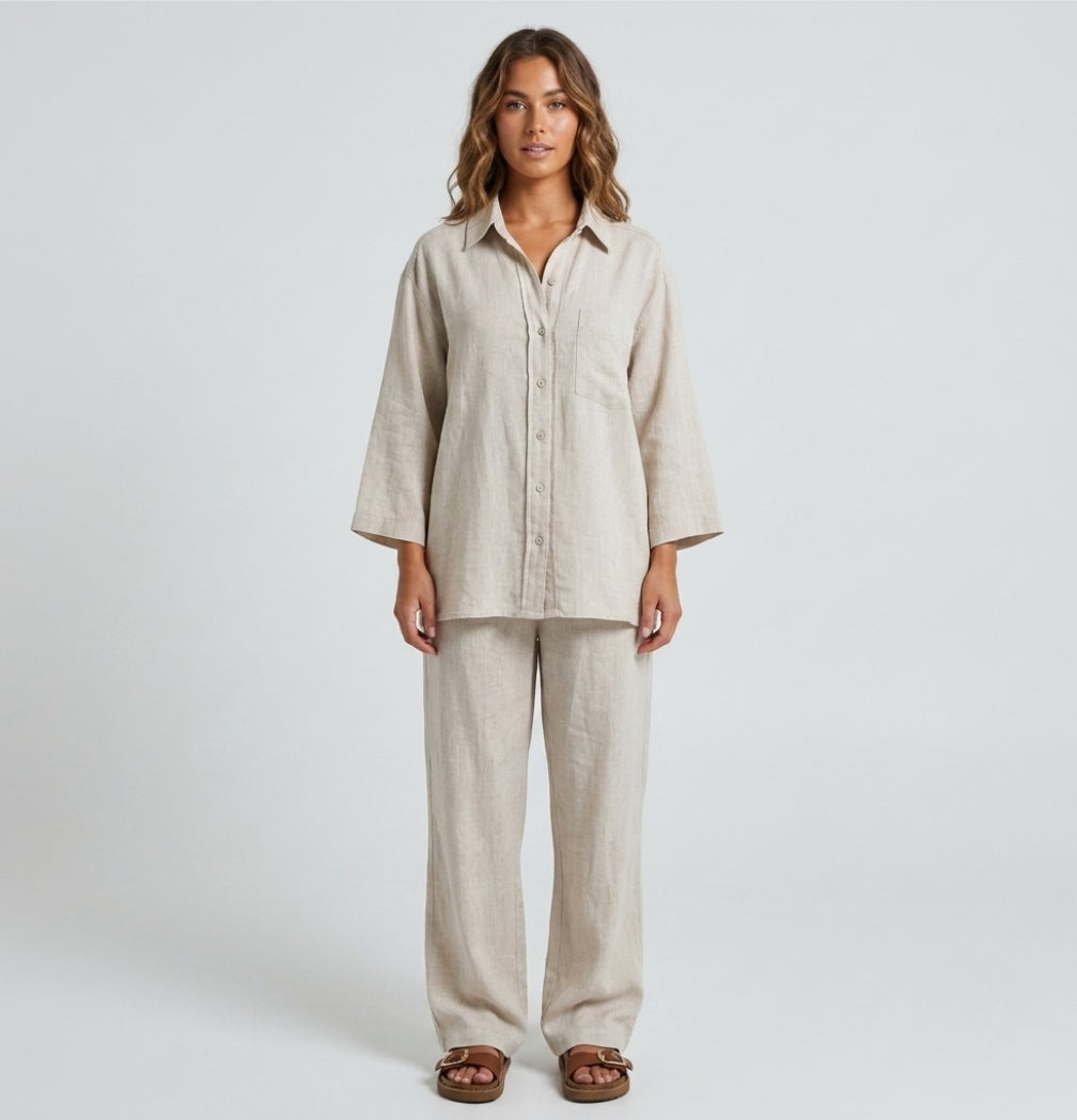 Charlotte Reid | Linen Two-Piece Set For Women