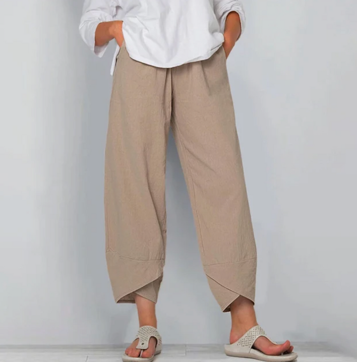 Beatrice Moreau | Relaxed Linen Blend Pants For Women