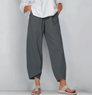 Beatrice Moreau | Relaxed Linen Blend Pants For Women