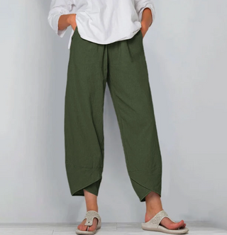 Beatrice Moreau | Relaxed Linen Blend Pants For Women