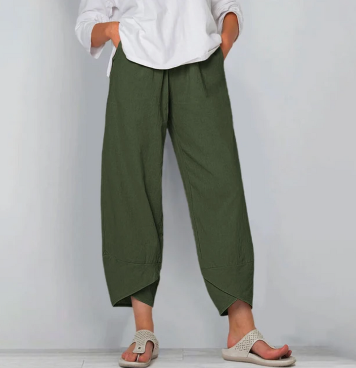 Beatrice Moreau | Relaxed Linen Blend Pants For Women