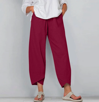 Beatrice Moreau | Relaxed Linen Blend Pants For Women