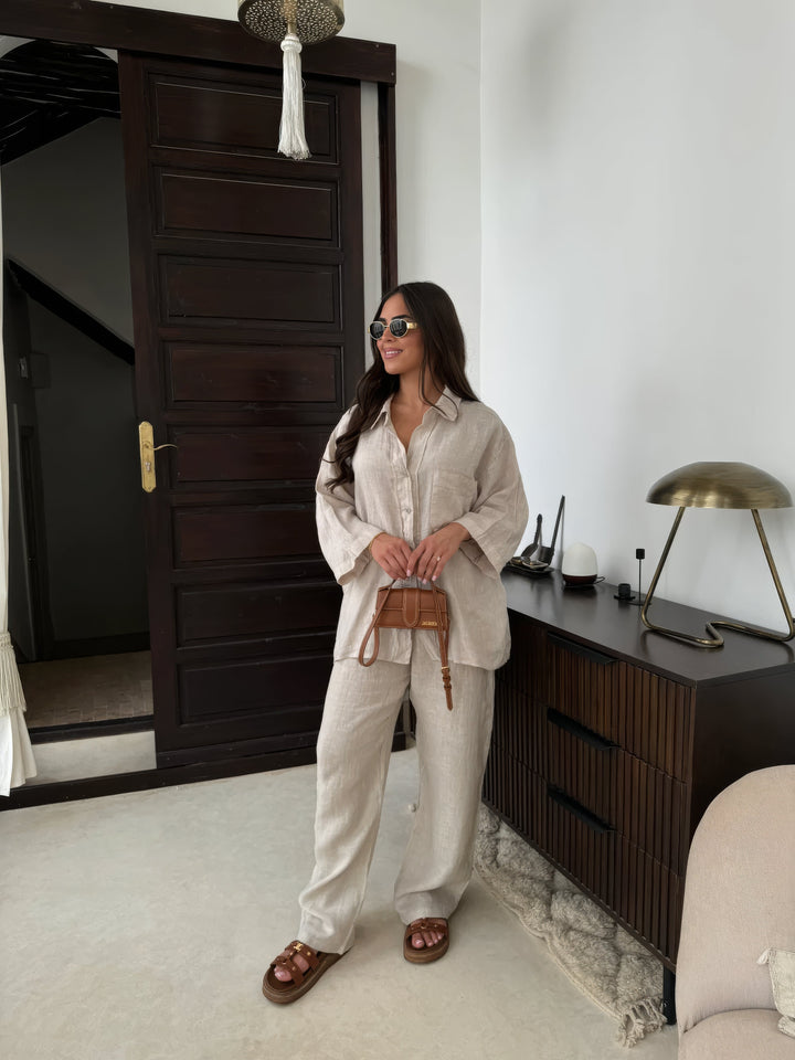 Charlotte Reid | Linen Two-Piece Set For Women