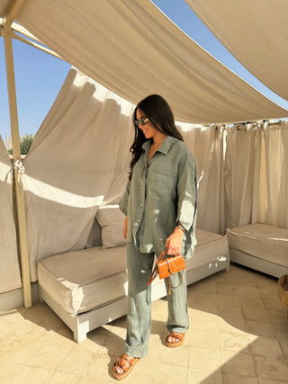 Charlotte Reid | Linen Two-Piece Set For Women