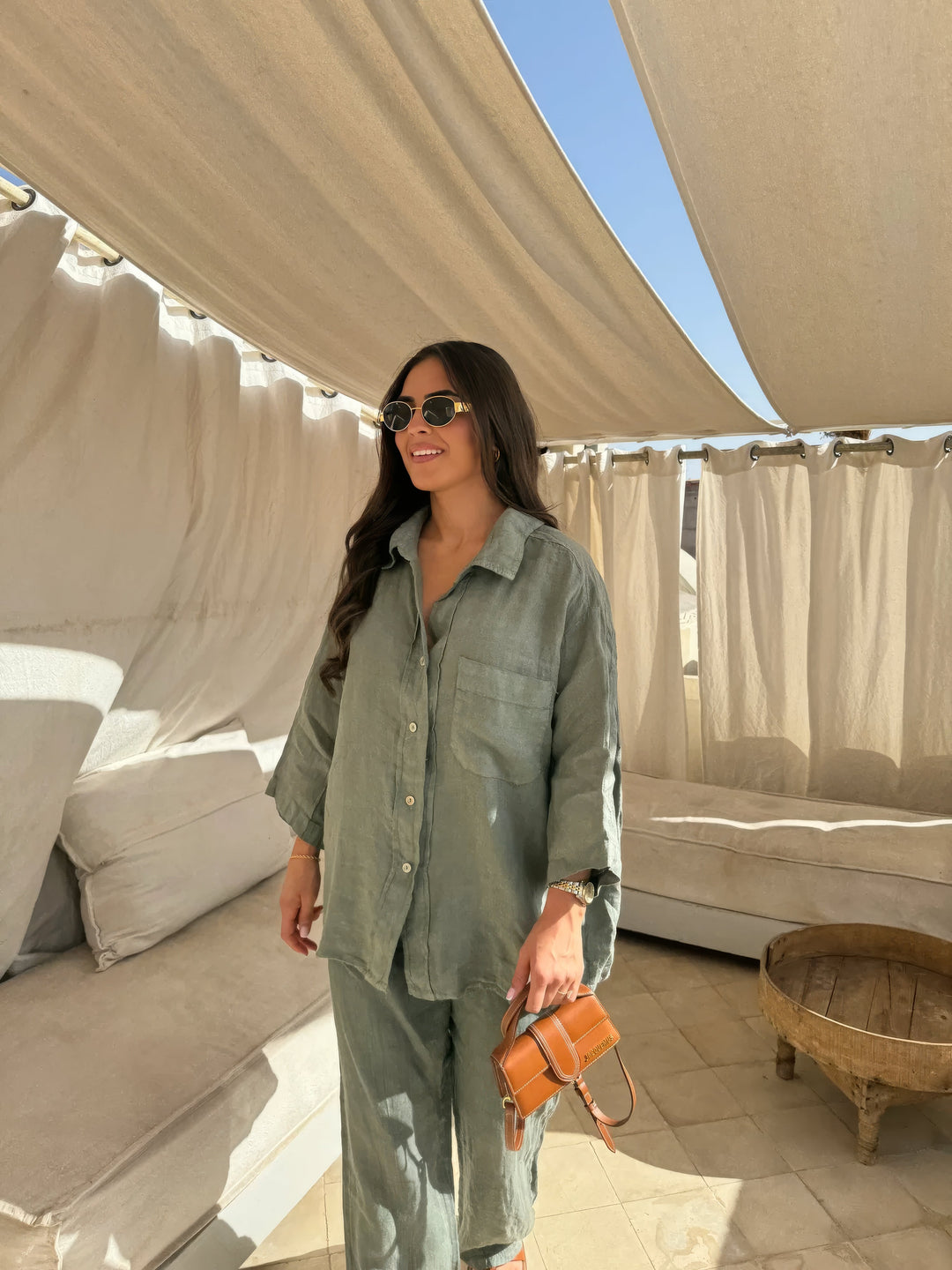 Charlotte Reid | Linen Two-Piece Set For Women