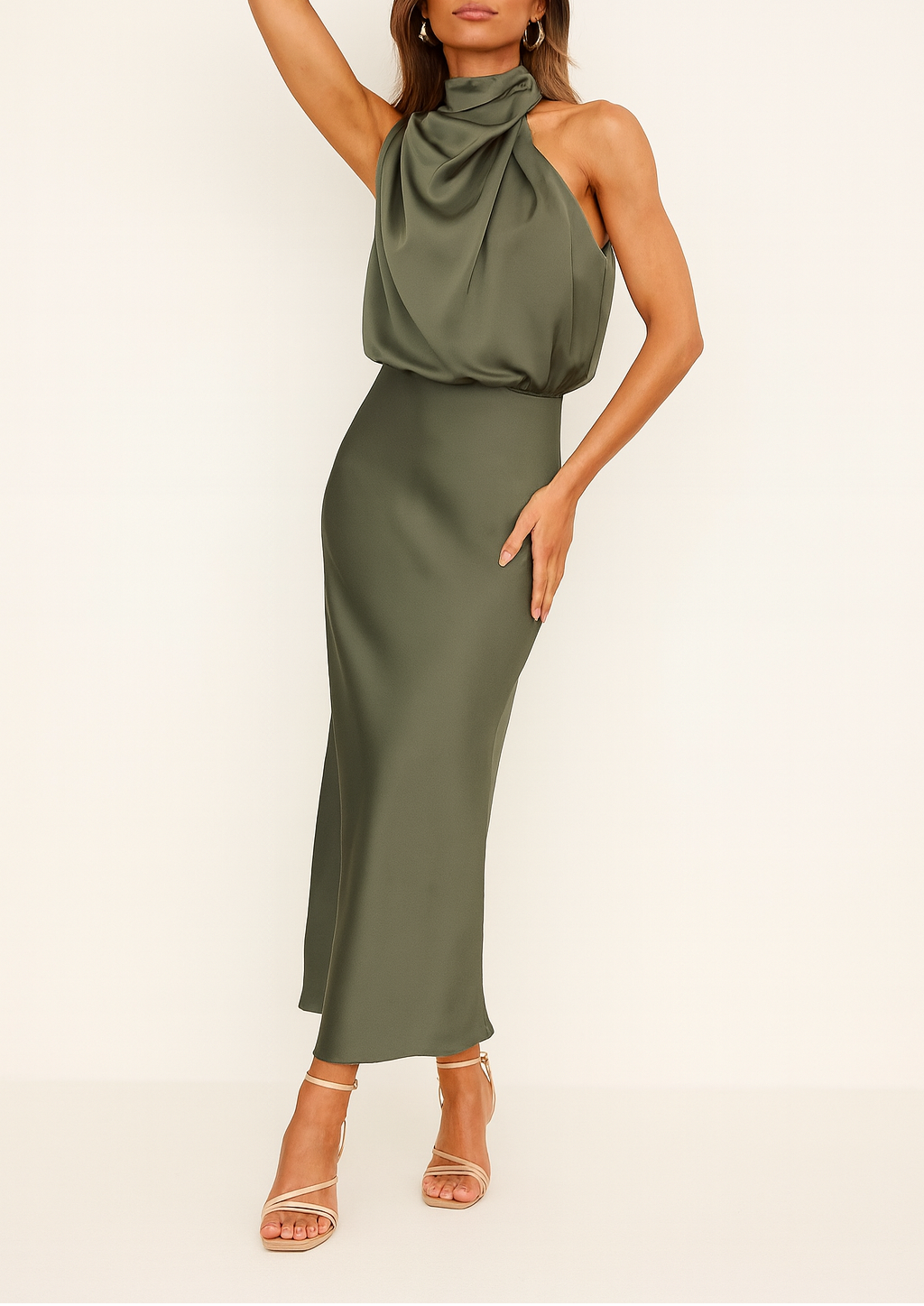 Aurora Bellini | Satin Midi Dress For Women