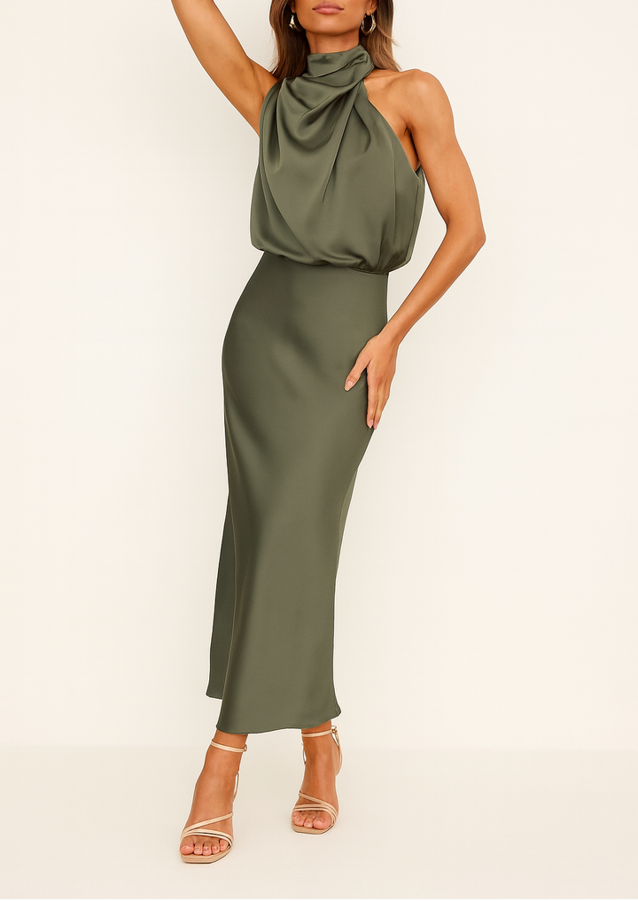 Aurora Bellini | Satin Midi Dress For Women