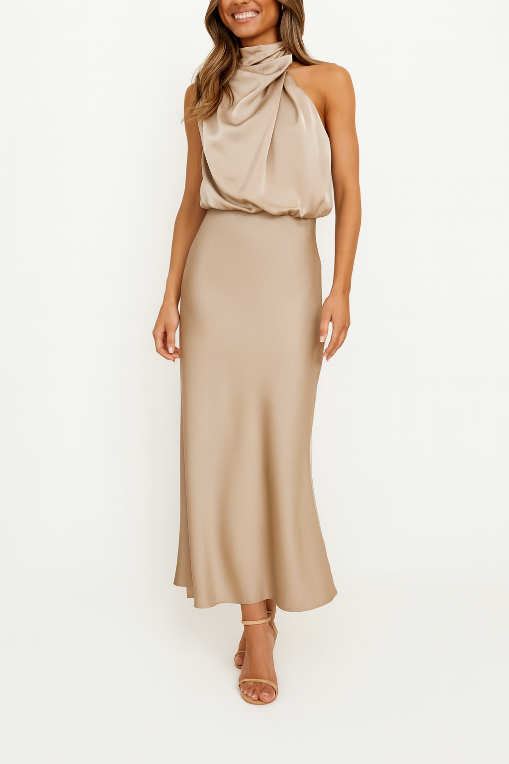 Aurora Bellini | Satin Midi Dress For Women