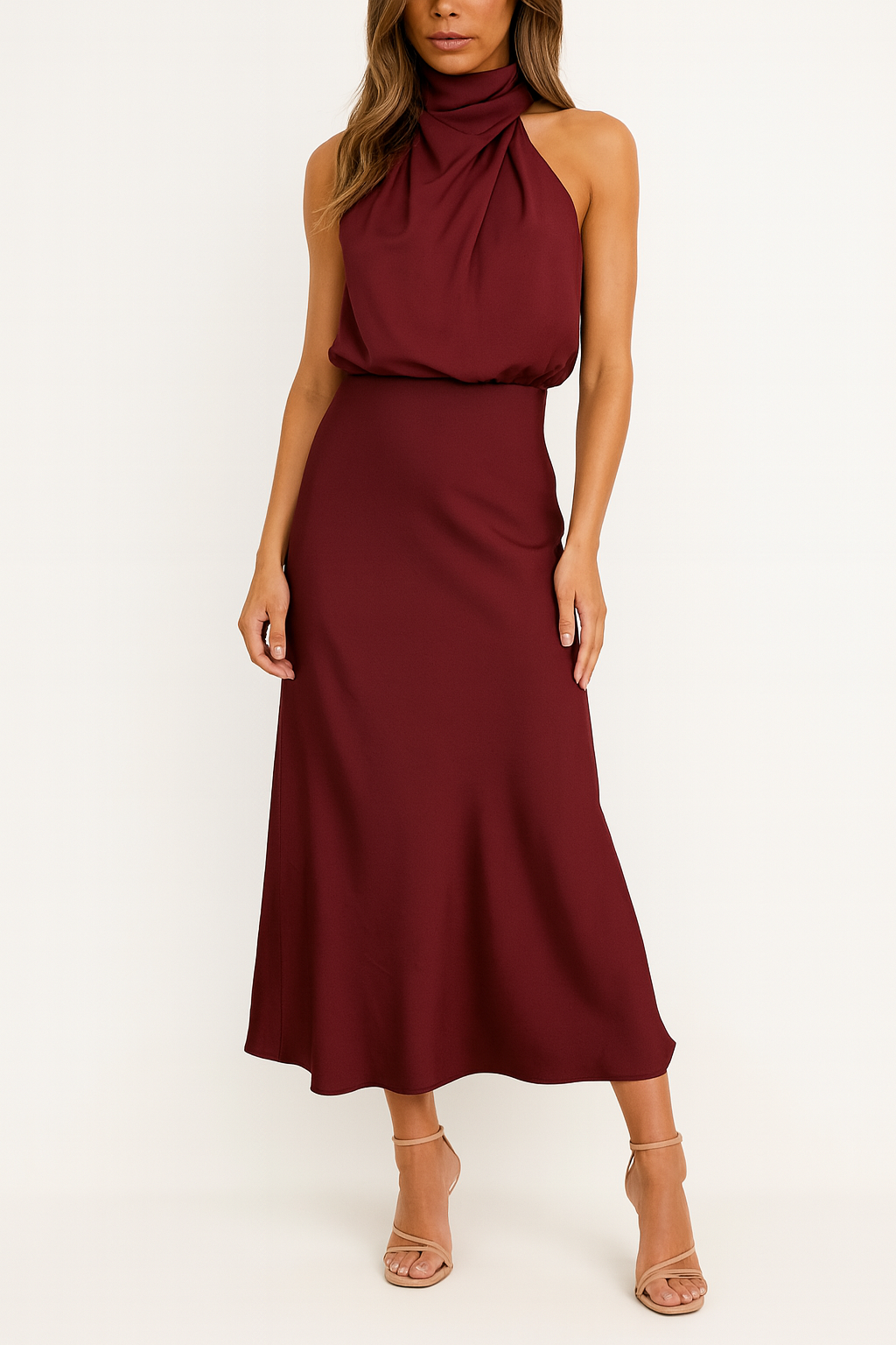 Aurora Bellini | Satin Midi Dress For Women