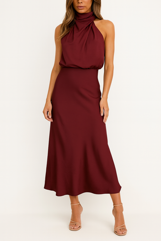 Aurora Bellini | Satin Midi Dress For Women