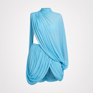 Brooke Tindall | Draped Chiffon Mini Dress Set For Women