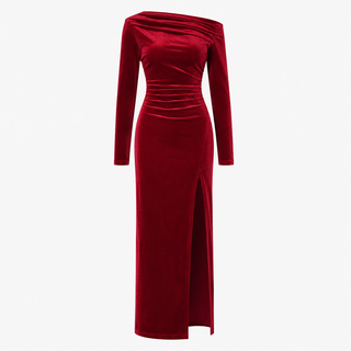 Charlotte Kelly | Velvet Slit Formal Maxi Dress For Women
