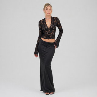 Camille Laurent | Sheer Floral Top For Women