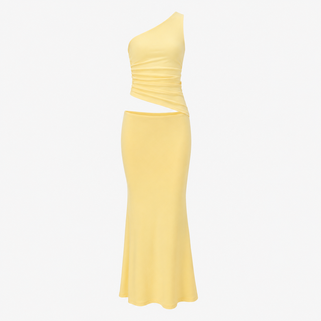 Chloe Bennett | One Shoulder Cut-Out Maxi Dress For Women