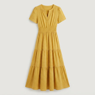 Chloe Evans | Tiered Flutter-Sleeve Maxi Dress For Women