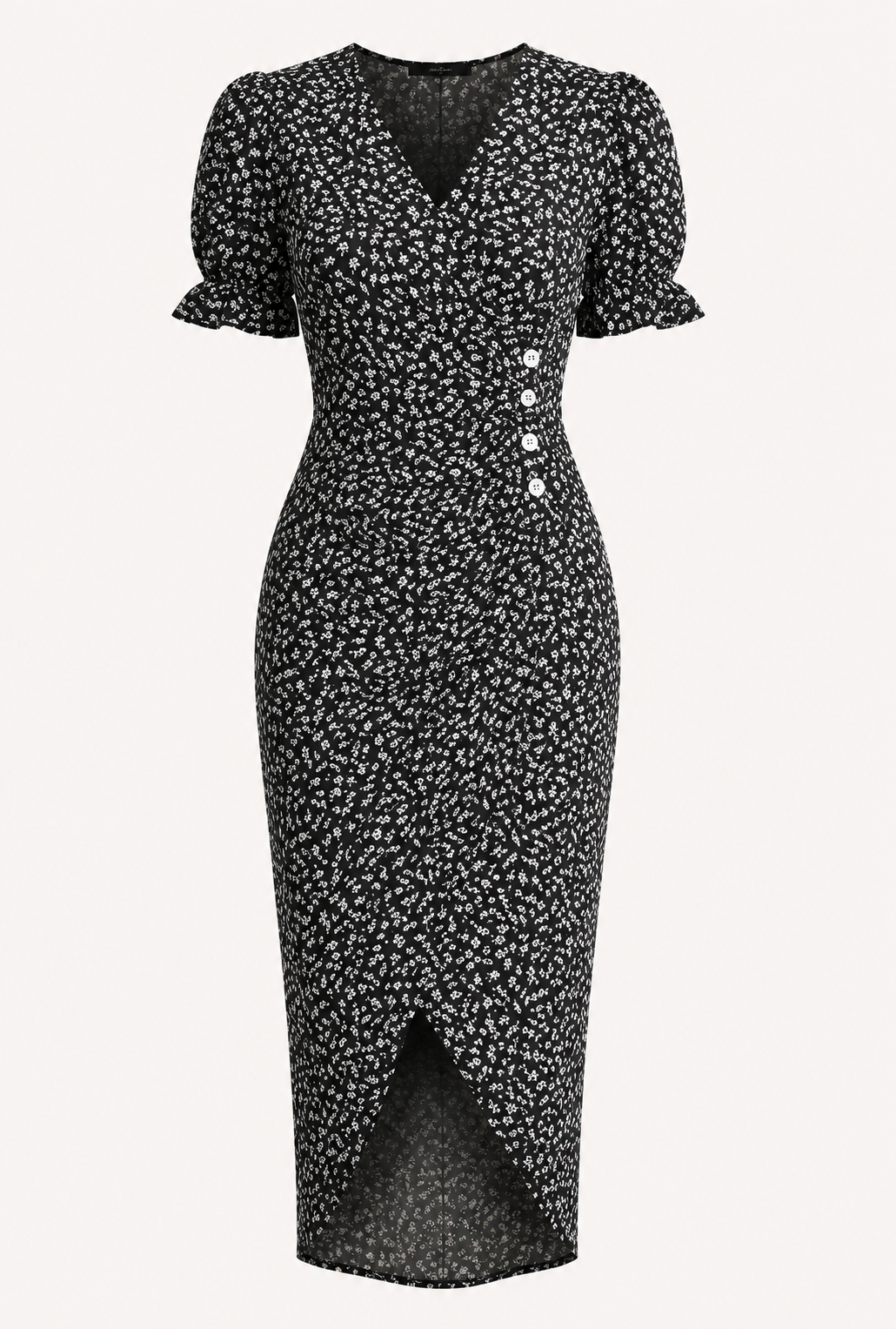 Chloe Harrington | Floral Ruffle Sleeve Midi Dress For Women