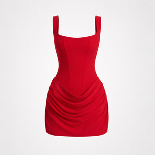 Chloe Stafford | Corset Mini Dress in Bold Red For Women