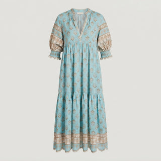 Claire Bishop | Chic Floral V-Neck Midi Dress For Women