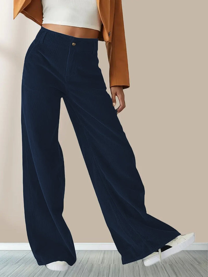 Sophie Laurent | Wide Leg Corduroy Pants For Women