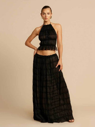 Ruby Collins | Ruffle Crop Top & Maxi Skirt Set For Women