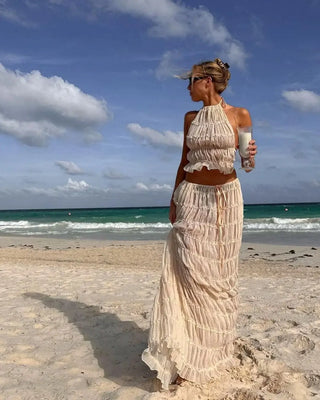 Ruby Collins | Ruffle Crop Top & Maxi Skirt Set For Women