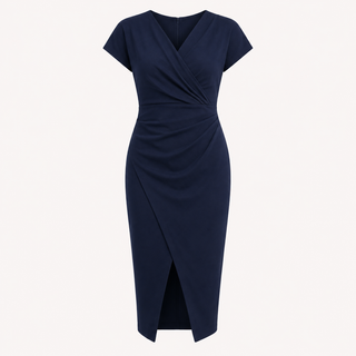 Elise Calloway | Wrap Midi Dress Navy For Women