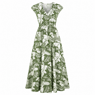 Ella Thompson | Floral V-Neck Maxi Dress For Women