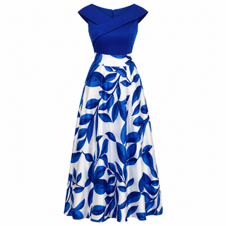 Eloise Harrington | Printed V-Neck Maxi Dress For Women